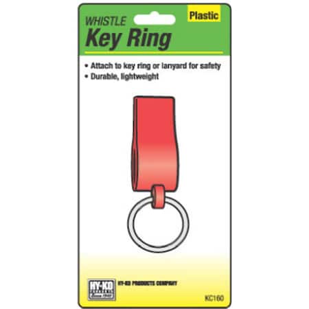 Hy-Ko KC160 Plastic Whistle Key Ring With Split Ring- Pack Of 5 612648